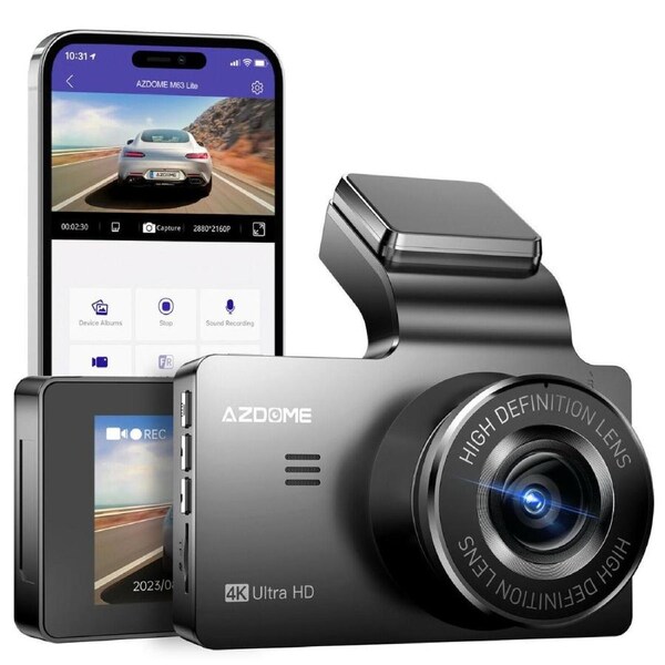 4K Dash Cam UHD 2880x2160P Front Car Dashboard Camera WiFi Night Vision
