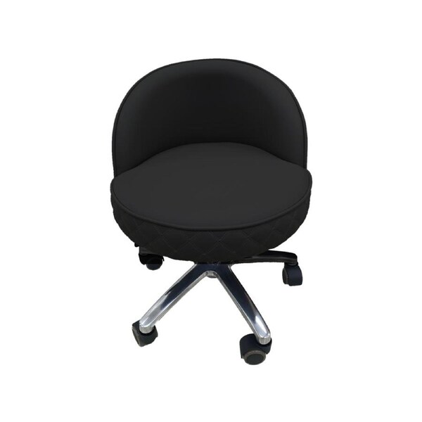 Salon Chair Stool Round 1045 Hydraulic Hairdressing Leather PU Black