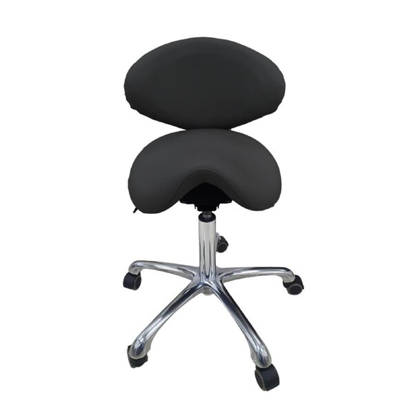 Lash Salon Chair Saddle 1026 Hydraulic Hairdressing Leather PU Black