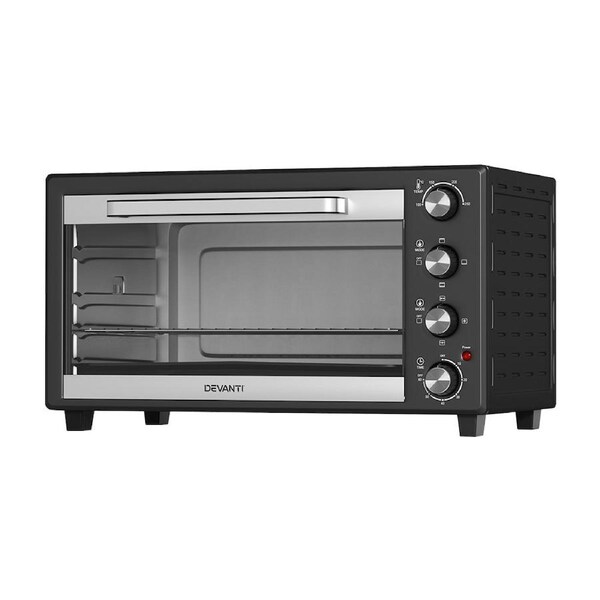Devanti Convection Oven Electric Cooker Bake Ovens Rotisserie Grill Accessories 60L