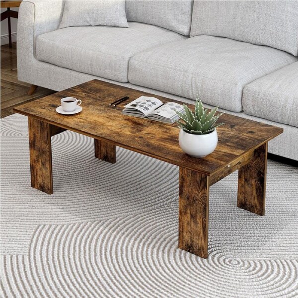 Aphrodite Wooden Coffee Table Desk (Rustic Oak)