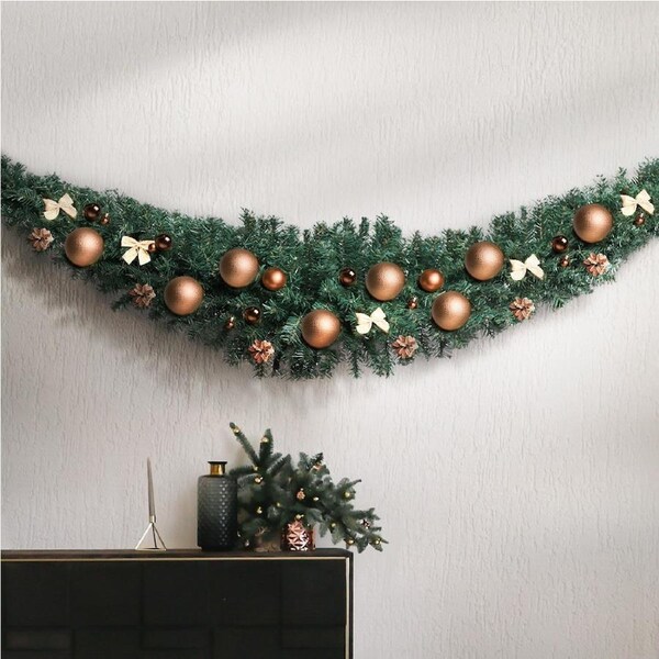Jingle Jollys Christmas Garland 2.4M/2.1M/1.8M Xmas Tree Decoration 1.8M