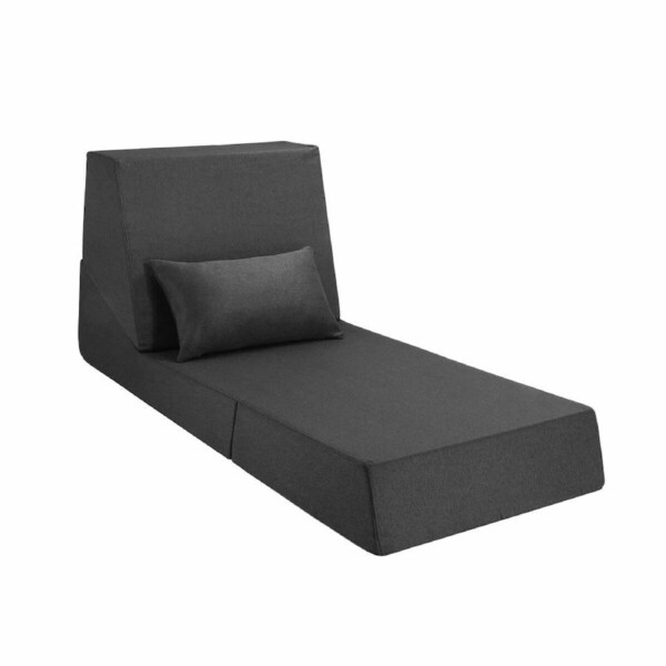 Folding Sofa Bed Couch Floor Futon Chaise Lounge Chair Mattress Comfy Sleeper Adjustable Lazy Guest Daybed with Pillow