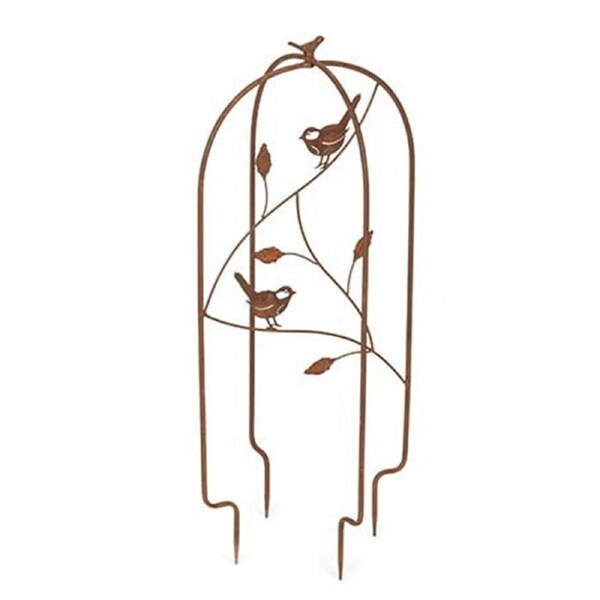 Growing Frame 105cm Crawling Plant Support Stand Garden Decor Large Rust Assrt