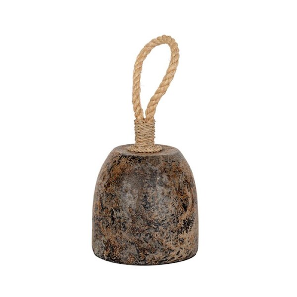 Door Stop Bell Short w/ Rope Handle 19cm Weighted Doorstop Home Floor Decor