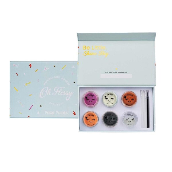 9pc Oh Flossy Wild Wonders Kids Face Party Makeup Paint/Brush/Natural Primer Set