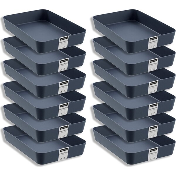 12x Boxsweden Essentials 26x18.5cm Sort Tray Organiser Storage Rectangle Assort