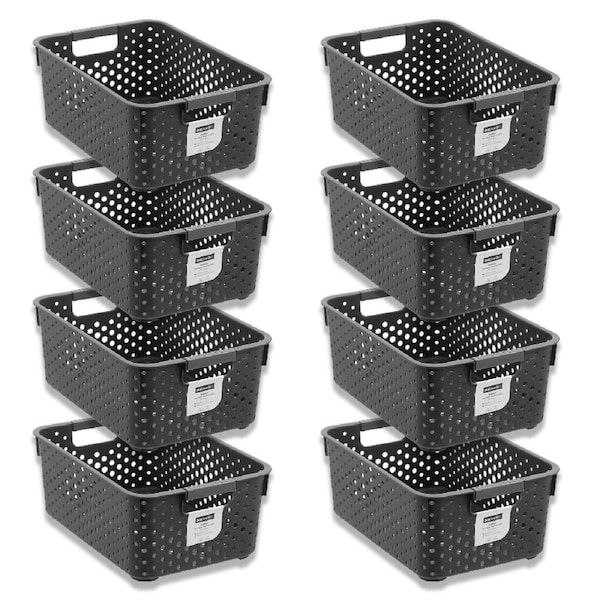 8x Boxsweden Hudson Storage Basket 31x21cm Home Organiser Rectangle Medium Asst