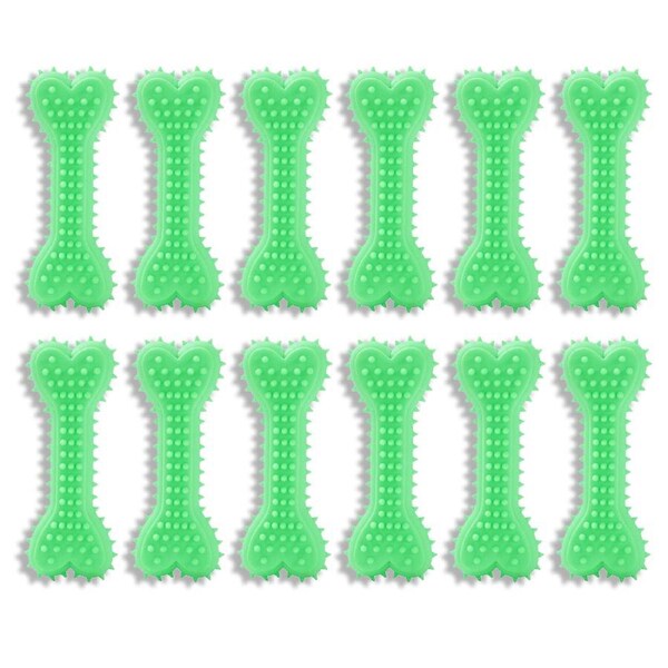 12pc Paws & Claws Rubber Spikey Bone Pet Dental Bite/Chew Teething Toy Assort