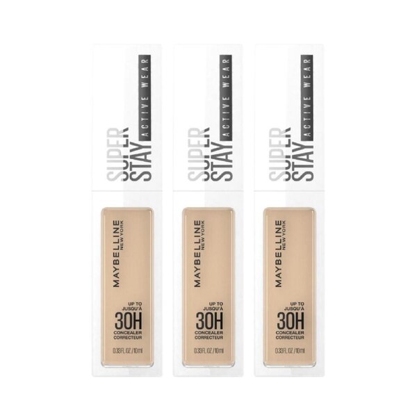 3 x Maybelline SuperStay Active Wear 30HR Concealer 10mL - 25 Medium