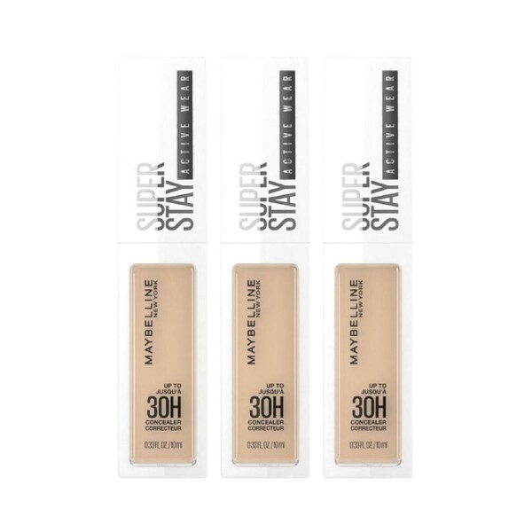 3 x Maybelline SuperStay Active Wear 30HR Concealer 10mL - 20 Sand