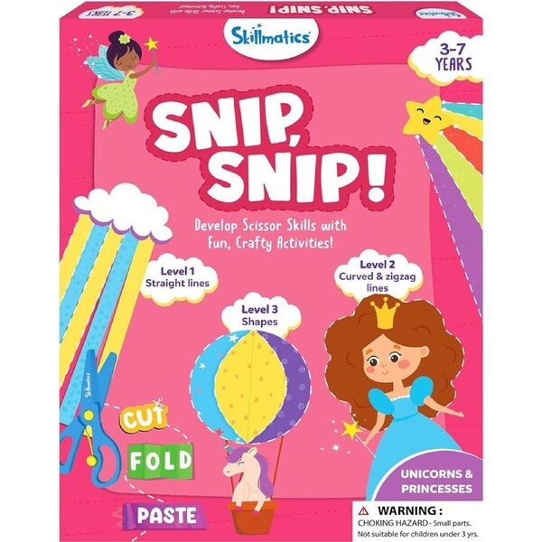 Skillmatics Snip, Snip! Unicorns & Princesses Kids/Childrens Interactive Toy 3+