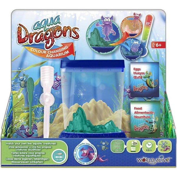 Aqua Dragons Colour Changing Box Kit Kids/Childrens Interactive Toy Playset 6+
