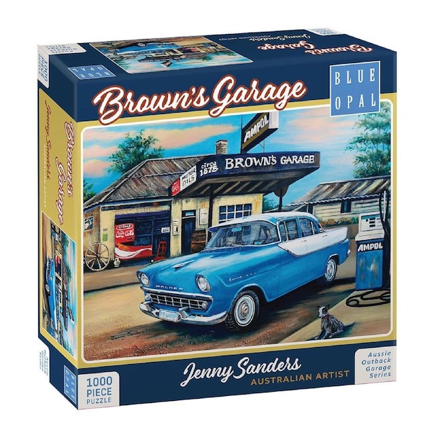 1000pc Blue Opal Browns Garage Family Jigsaw Puzzle Interactive Toy 12+