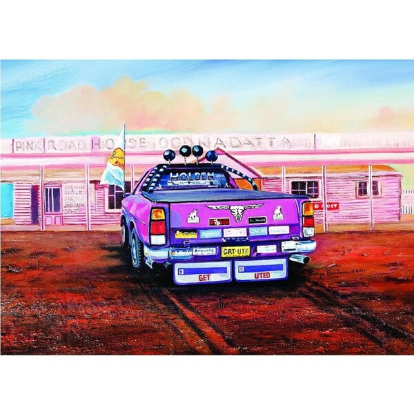 1000pc Blue Opal Pink Roadhouse Jigsaw Puzzle Family Interactive Toy 12+