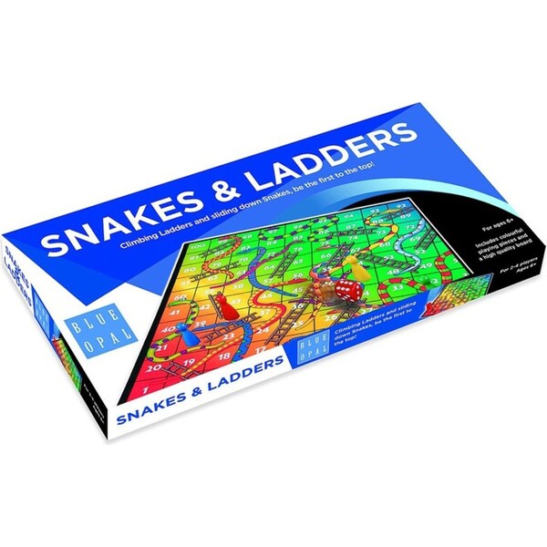 Blue Opal Snakes and Ladders Game Kids/Childrens Interactive Toy Playset 6+