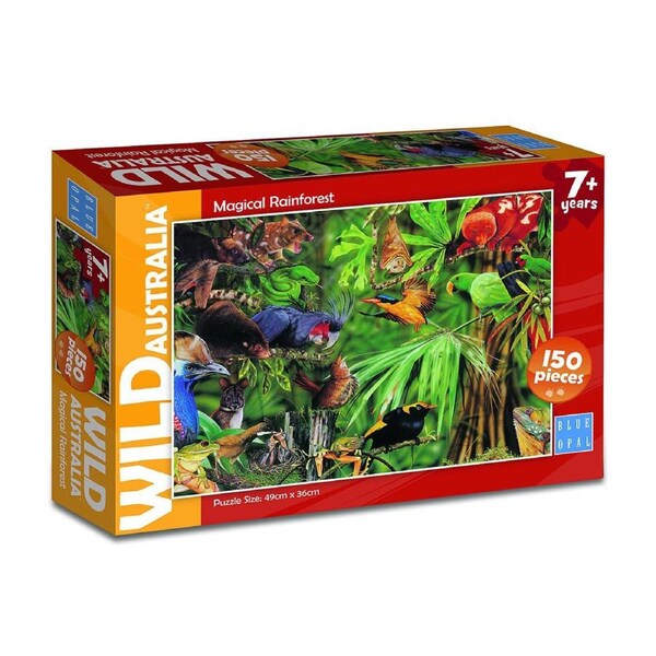 150pc Blue Opal Wild Aust Magical Rainforest Jigsaw Puzzle Interactive Toy 7+