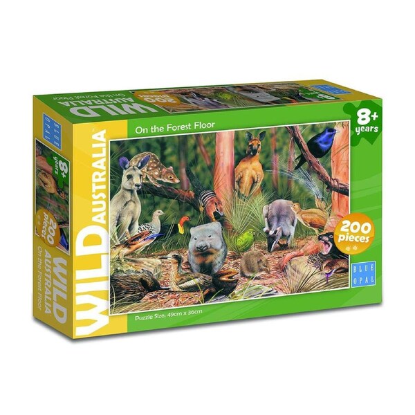 200pc Blue Opal Wild Aust On the Forest Floor Jigsaw Puzzle Interactive Toy 8+