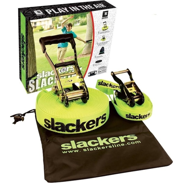 Slackers 50' Slackline Classic Kids/Childrens Interactive Toy Playset 5+