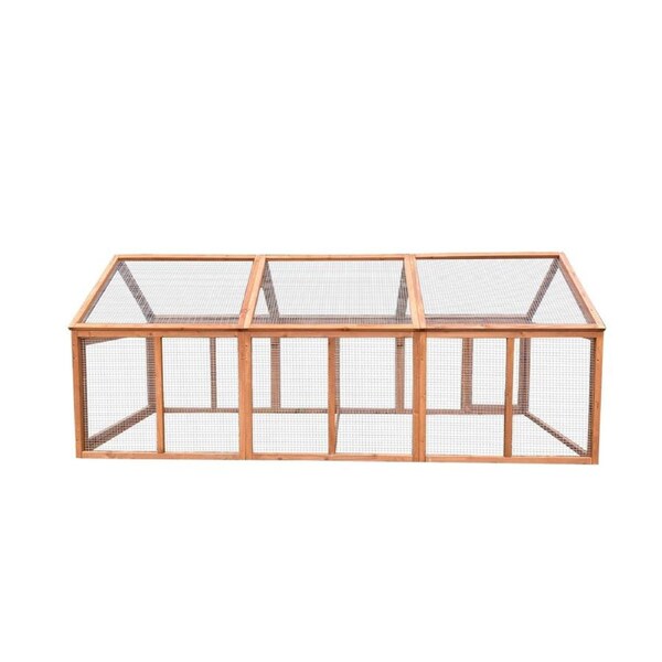 YES4PETS 250 CM Large Chicken Coop Cat Run Guinea Pig Cage Villa Extension Rabbit Hutch House Pen