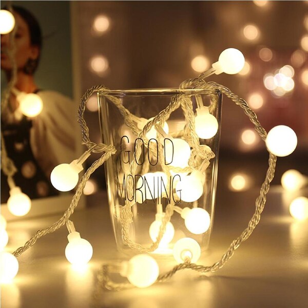 LED Ball Fairy Lights Battery Operated Twinkle String Light 5M