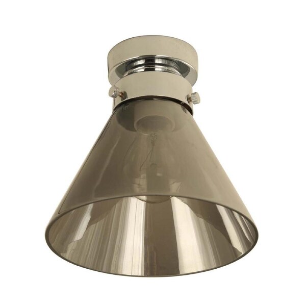 DIY Batten Fix Cone Shape Small Smokey/Chrome