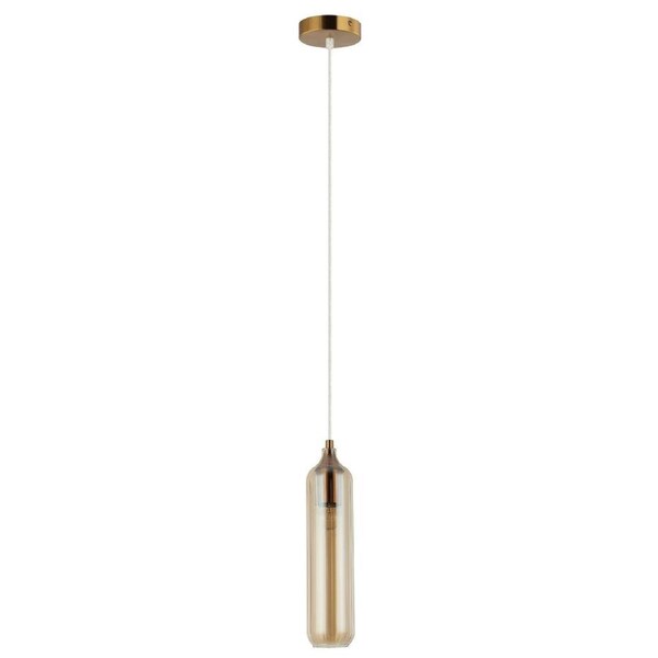 Manga Glass Cylinder Pendant Light Amber