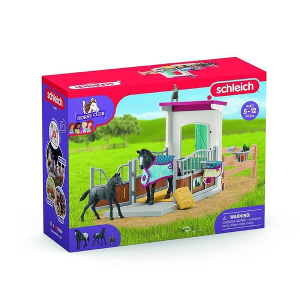 Schleich Kids/Childrens Toy Replica Figurine Horse Box with Mare And Foal 5y+