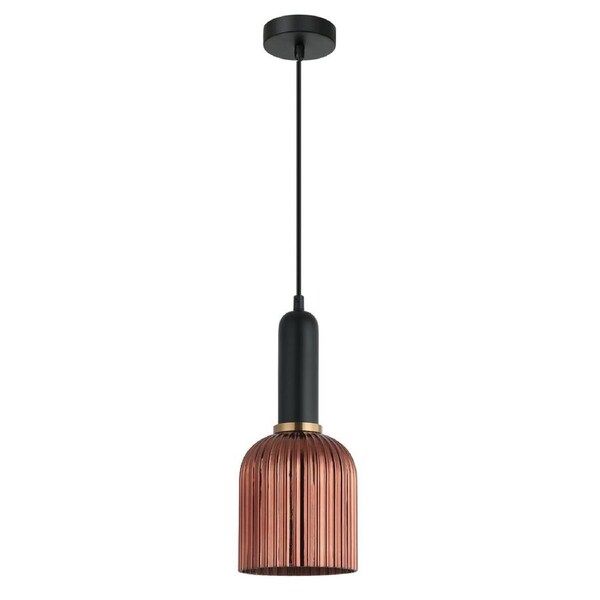 Vintaj Ellipse Shape Pendant Light Copper Painted