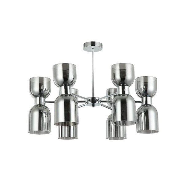 Clessidra 12 Round Base Pendant Light Smokey Black