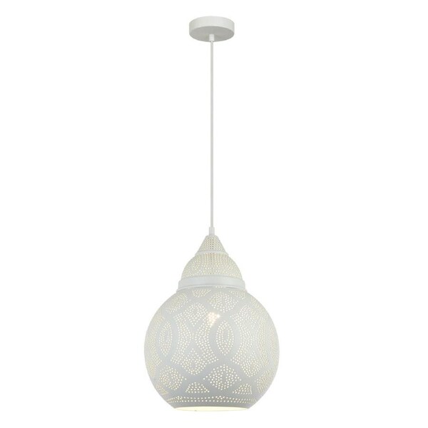 Marrakesh Bell Shape Pendant Light White