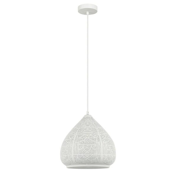 Marrakesh Ellipse Shape Pendant Light White