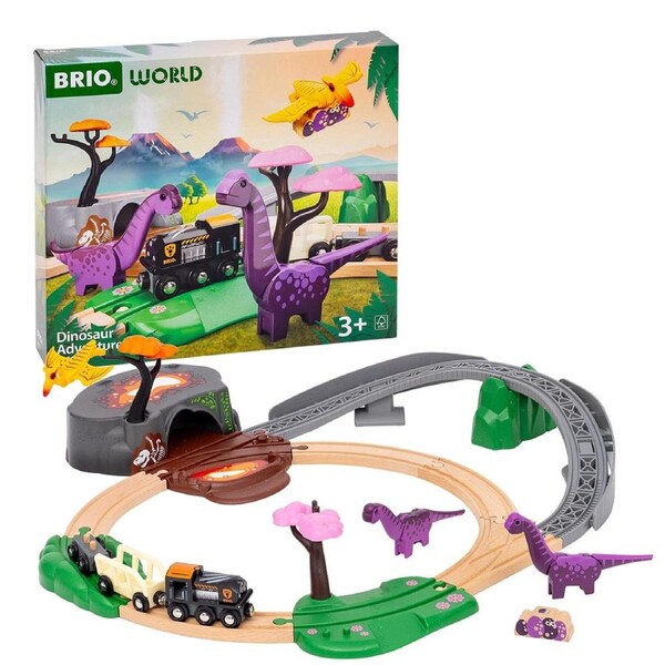 21pc Brio Dinosaur Adventure Set Kids/Childrens Interactive Pretend Play Toy 3y+
