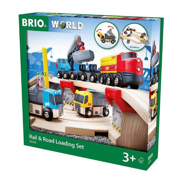 32pc Brio Rail & Road Loading Set Kids/Childrens Interactive Play Toy 3y+