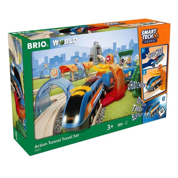Brio Smart Tech Action Tunnel Travel Set Kids/Childrens Pretend Play Toy 3y+