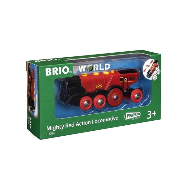Brio Mighty Red Action Locomotive Childrens Interactive Pretend Play Toy 3+