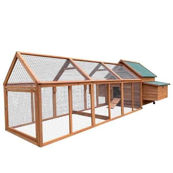 YES4PETS 350 CM XL Chicken Coop Rabbit Hutch Ferret Cage Hen Chook Cat Kitten House With Run