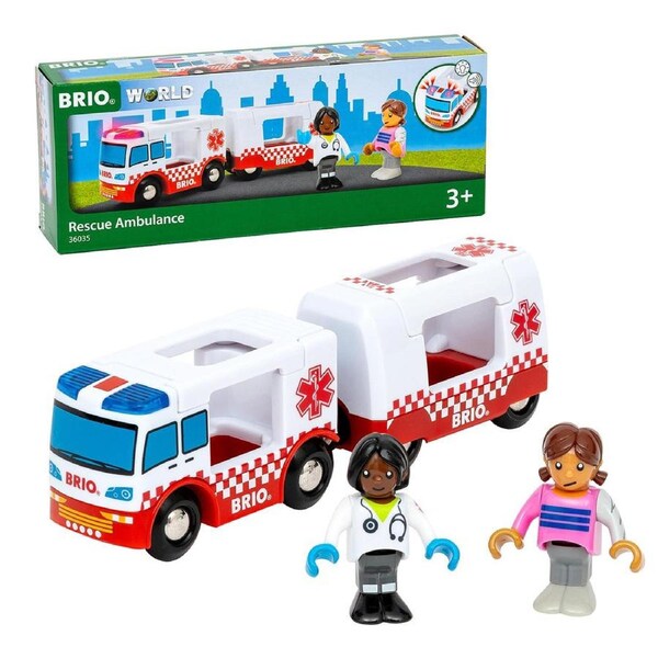 4pc Brio Rescue Ambulance Kids/Childrens Pretend Play Interactive Toy 3y+