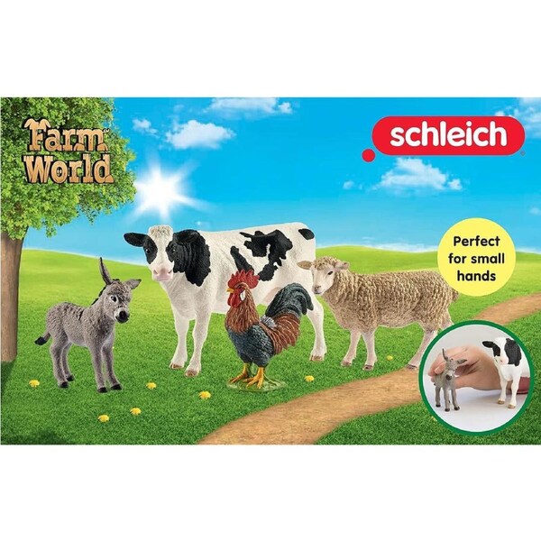 Schleich Kids/Childrens Toy Figurine Farm World Starter Set Pretend Animal 3y+