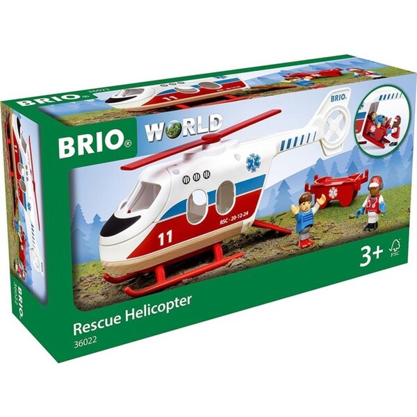 4pc Brio Rescue Helicopter Kids/Childrens Pretend Play Interactive Toy 3y+