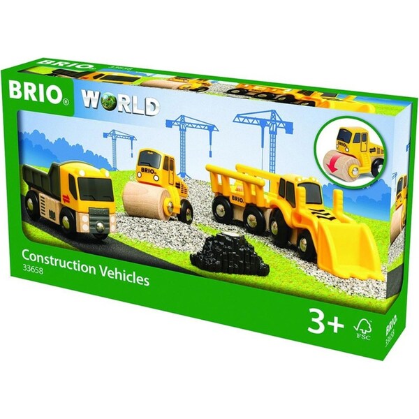 5pc Brio Construction Vehicles Kids/Childrens Pretend Play Interactive Toy 3y+