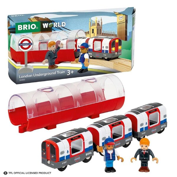 7pc Brio London Underground Train Kids/Childrens Pretend Play Interactive Toy 3+