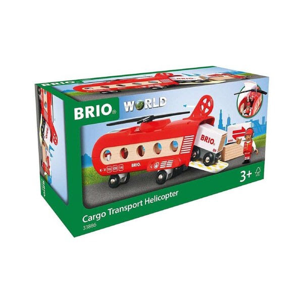 8pc Brio Cargo Transport Helicopter Kids/Childrens Pretend Interactive Toy 3y+