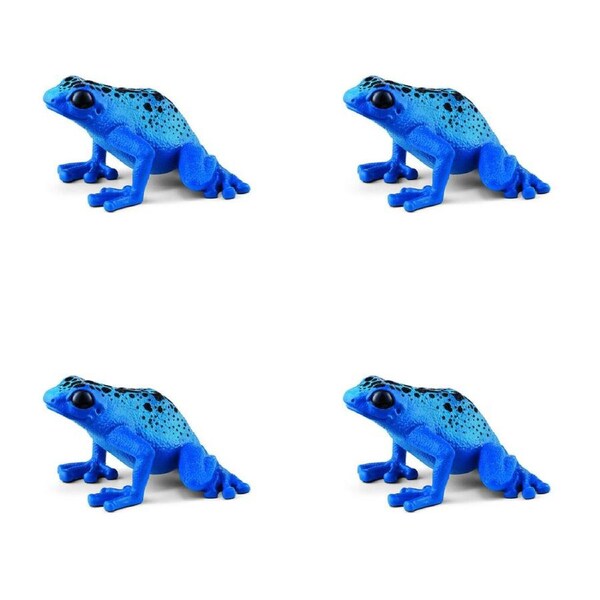 4x Schleich Kids/Childrens Toy Action Replica Figurine Blue Poison Dart Frog 3y+