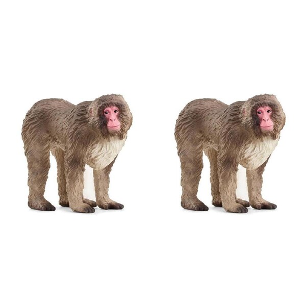 2x Schleich Kids/Childrens Toy Play Action Replica Figurine Japanese Macaque 3y+