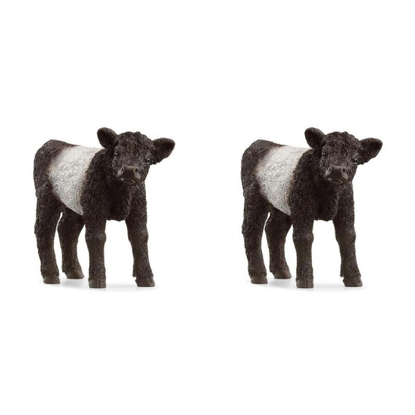 2x Schleich Kids/Childrens Toy Play Action Replica Figurine Galloway Calf 3y+