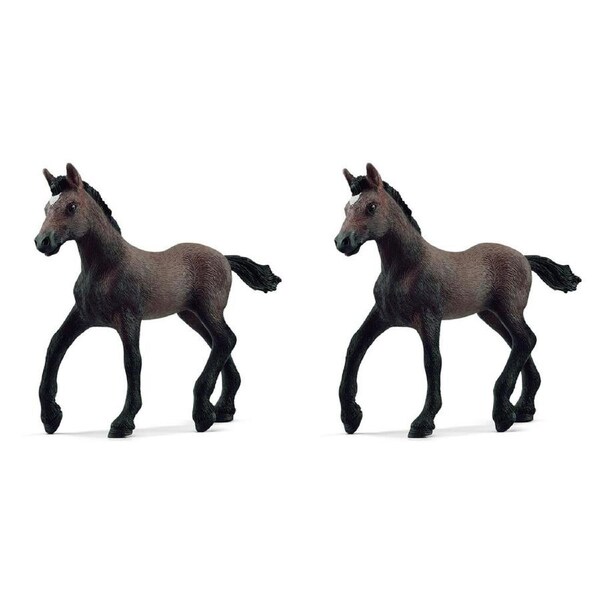 2x Schleich Kids/Childrens Toy Play Replica Figurine Peruvian Paso Foal 5y+