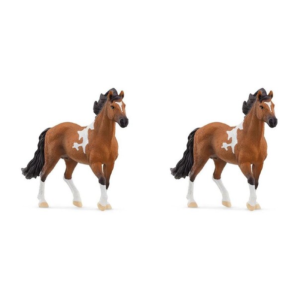 2x Schleich Kids/Childrens Toy Figurine Mangalarga Marchador Stallion 3y+