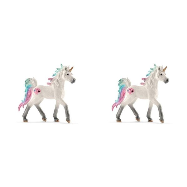 2x Schleich Kids/Childrens Toy Play Replica Figurine Sea unicorn, foal 3y+