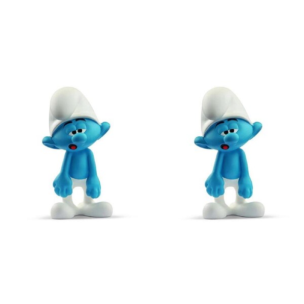2x Schleich Kids/Childrens Toy Play Figurine Dimwitty Smurf Character 7y+